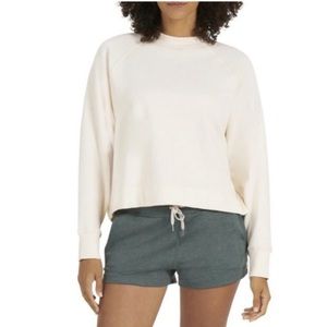 Vuori Sunnyside Crew Sweatshirt Boxy Cropped Ivory Cream Womens Size Medium